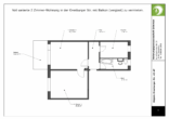 Voll sanierte 2 Zimmer-Wohnung mit verglastem Balkon - Grundriss Orenb. Str. 46 502