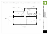 Voll sanierte 3 Zimmer-Wohnung mit verglastem Balkon - Grundriss Orenb. Str. 46 401